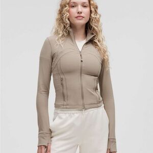 Lululemon Warm Ash Grey Nulu Cropped Define Jacket